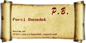 Perci Benedek névjegykártya